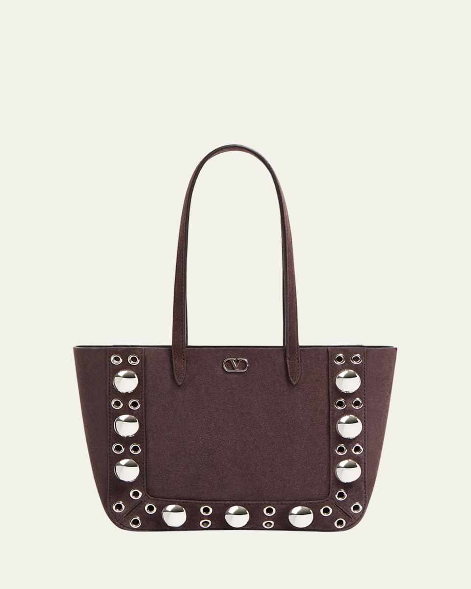 Nellcote Studded Suede Mini Tote Bag